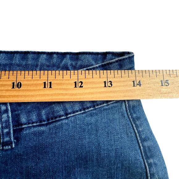 VTG Flare Jeans Womens 28x32 6 Blue Denim Bell Bottom Y2K Festival Boho 90s - Picture 3 of 9